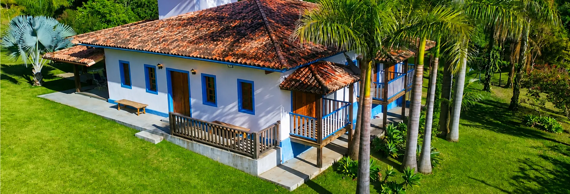 Vista da fazenda da família Vilela nas terras altas do sul de Minas Gerais